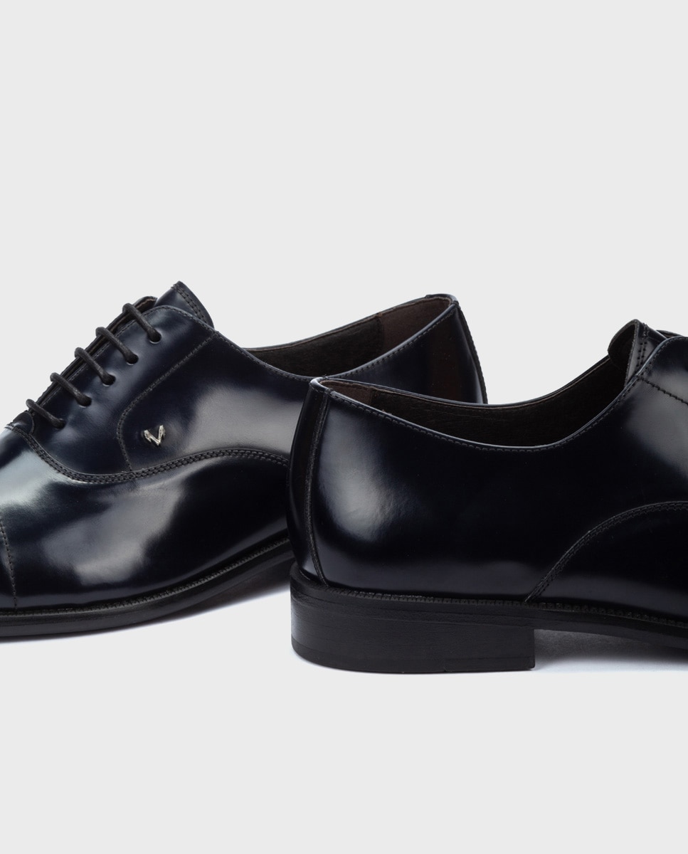 Imagen 4 de Zapatos de cordones de hombre de piel con plantilla acolchada - Azul marino Azul marino