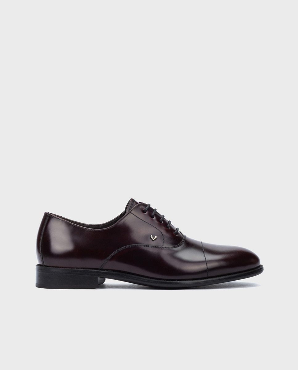 Imagen 1 de Zapatos de cordones de hombre de piel con plantilla acolchada Burdeos