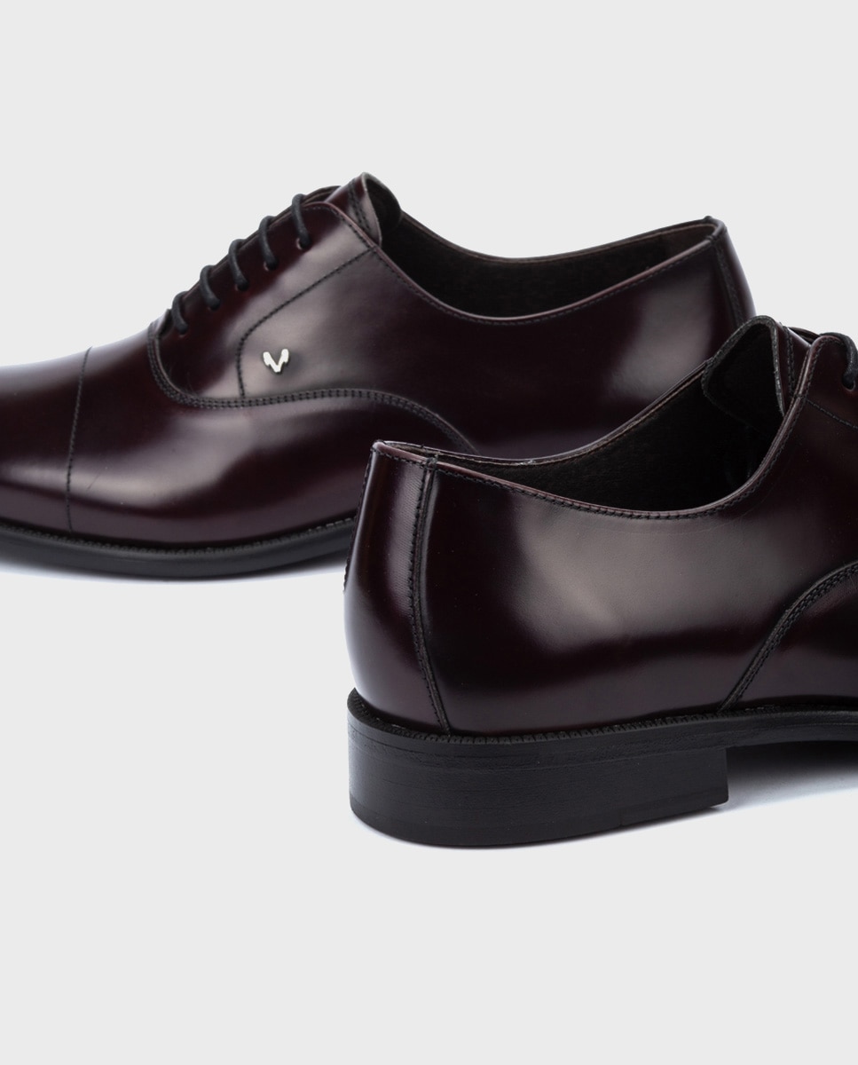Imagen 4 de Zapatos de cordones de hombre de piel con plantilla acolchada - Burdeos Burdeos
