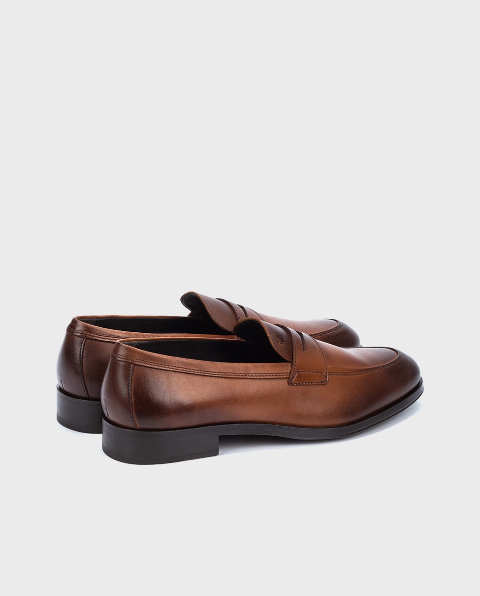 Mocasines de hombre de piel con plantilla acolchada - Martinelli - Marrón Marrón-2