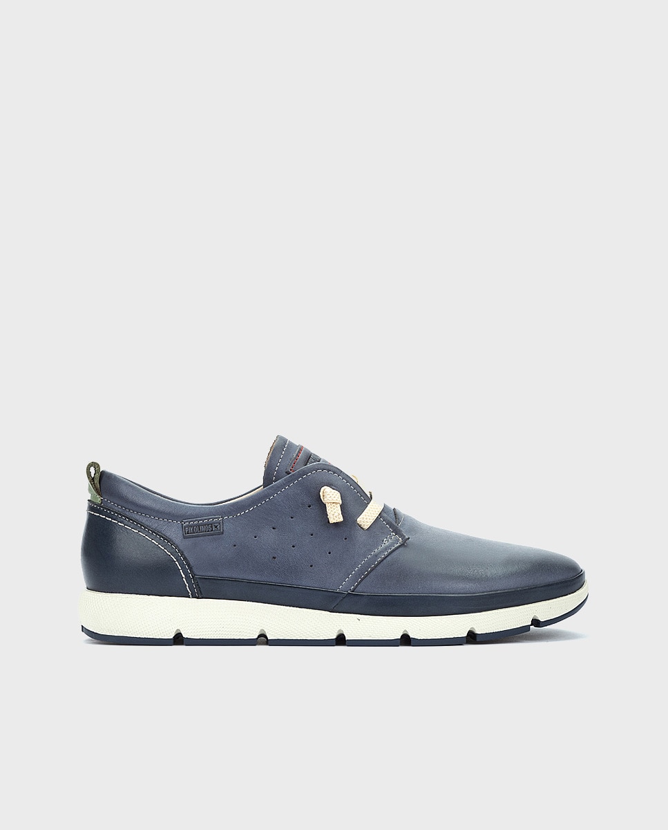 Pikolinos - Zapato cómodo de hombre de piel con plantilla memory foam y suela extraligera.