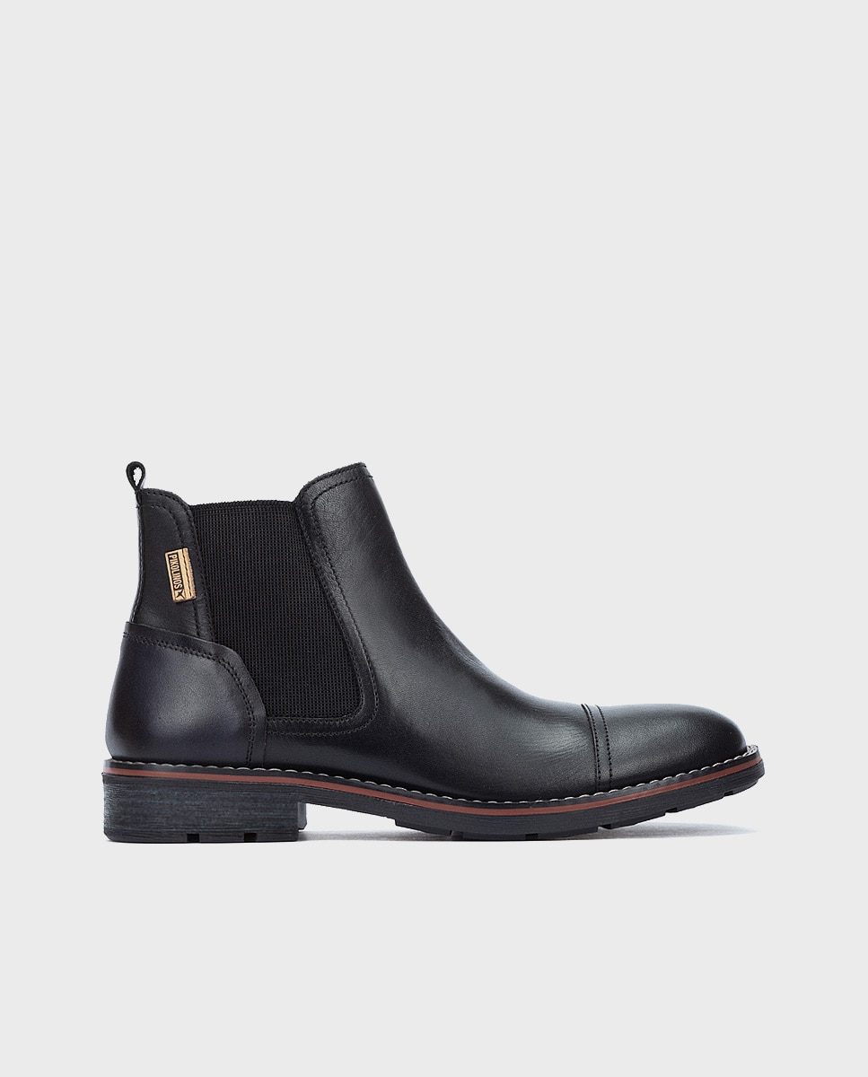 Botas de hombre de piel con plantilla extraíble - Pikolinos - Negro Negro-1