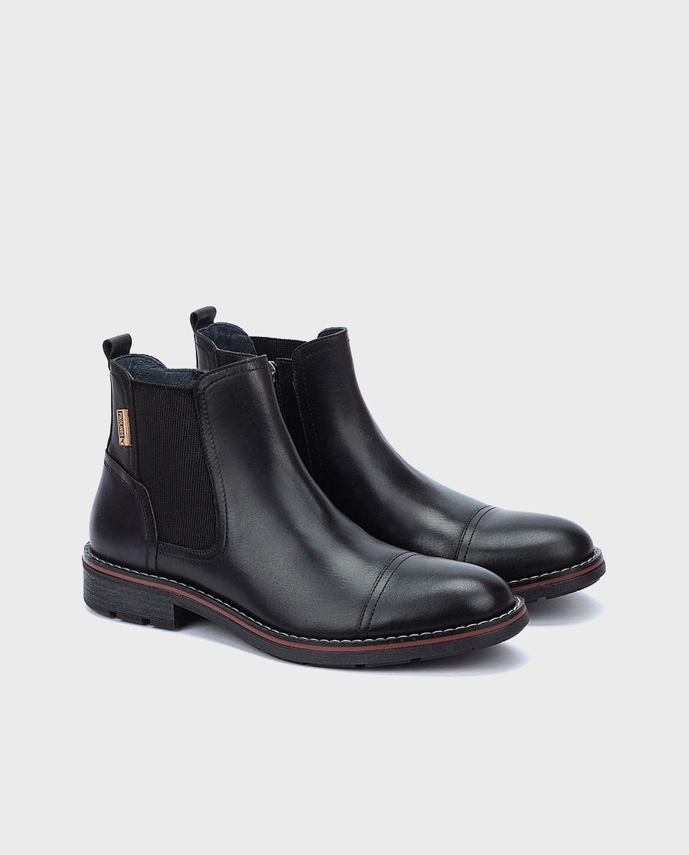 Botas de hombre de piel con plantilla extraíble - Pikolinos - Negro Negro-3