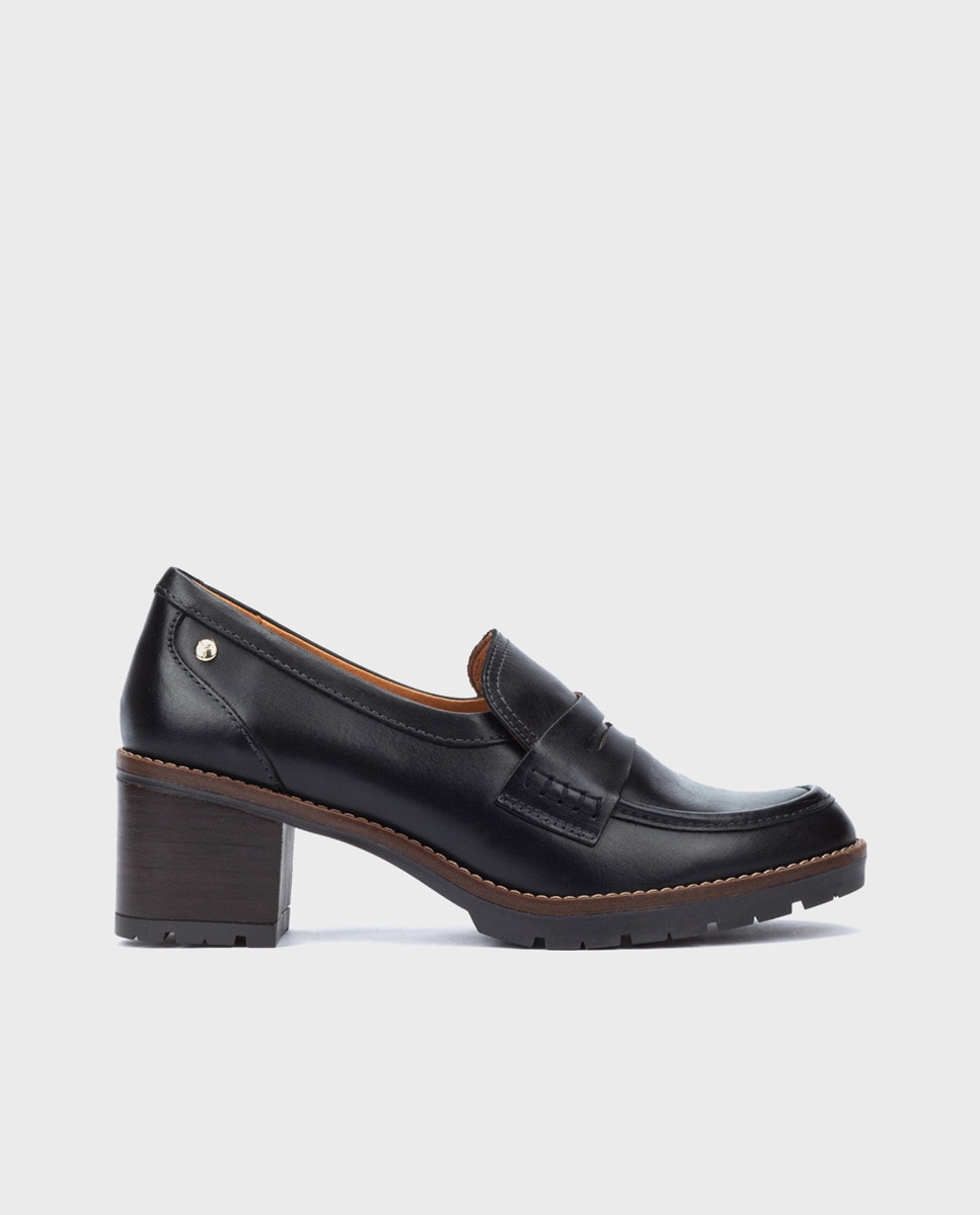 Imagen 0 de Zapatos de tacón de mujer de piel con plantilla acolchada en color negro Negro