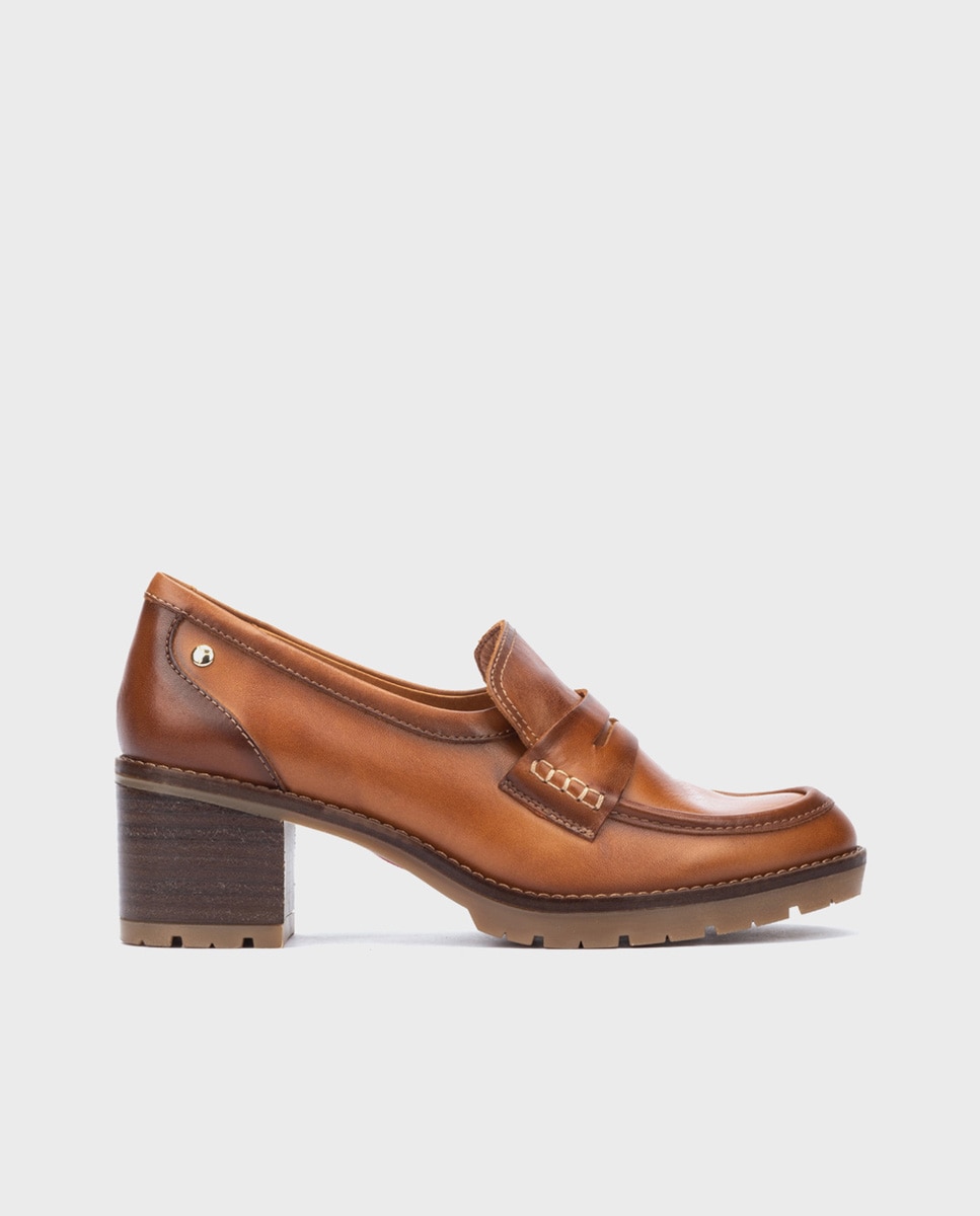 Imagen 0 de Zapatos de tacón de mujer de piel con plantilla acolchada Marrón