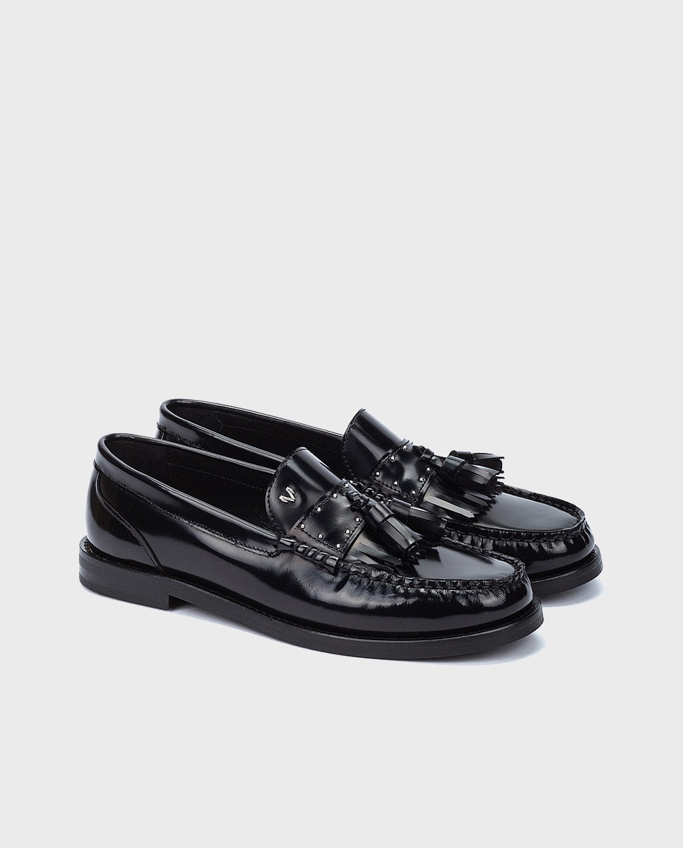Mocasines de mujer de piel con plantilla acolchada - Martinelli - Negro Negro-3