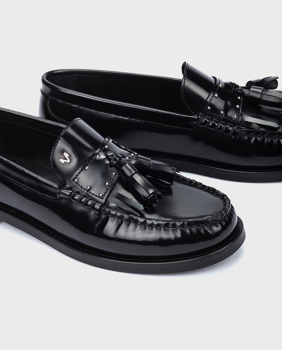 Mocasines de mujer de piel con plantilla acolchada - Martinelli - Negro Negro-4