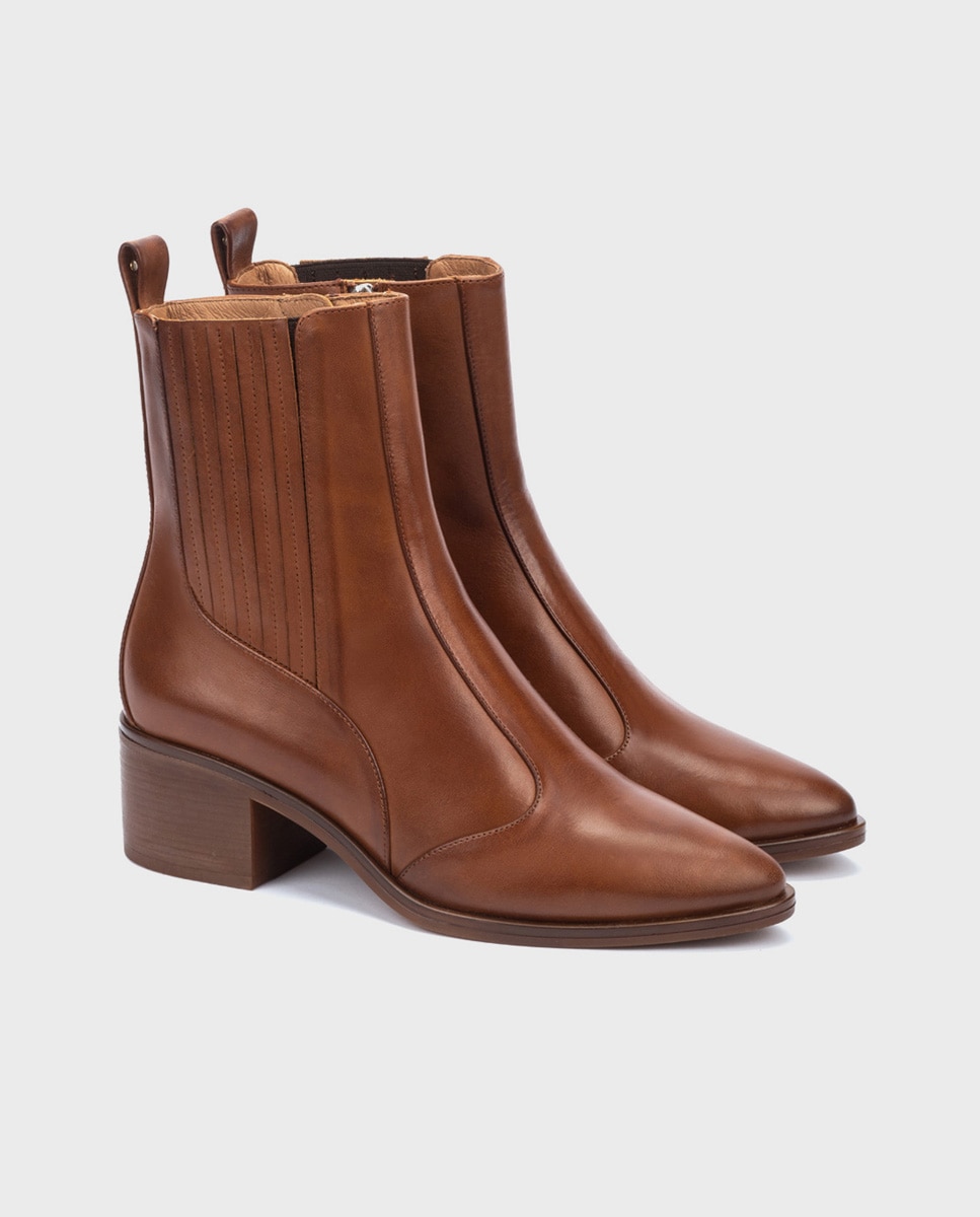 Botines de piel para mujer - Martinelli - Marrón Marrón-2