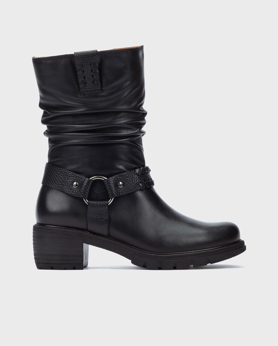 Imagen 0 de Botas de mujer de piel con cremallera Negro