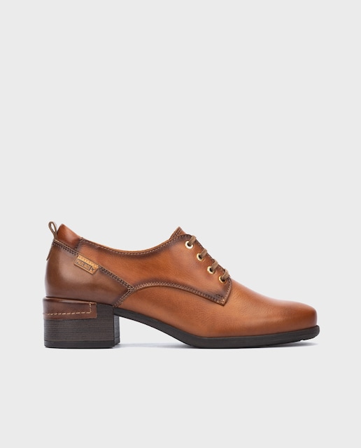 Imagen 0 de Zapatos de salón de mujer de piel con cordones y plantilla acolchada
