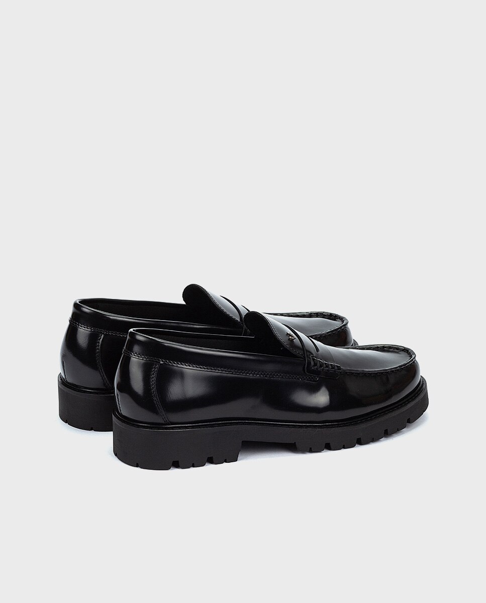 Mocasines de hombre de piel con plantilla de gel extraíble - Martinelli - Negro Negro-3