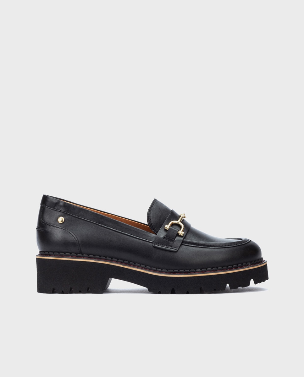 Mocasines de mujer de piel con suela extraligera - Pikolinos - Negro Negro-1