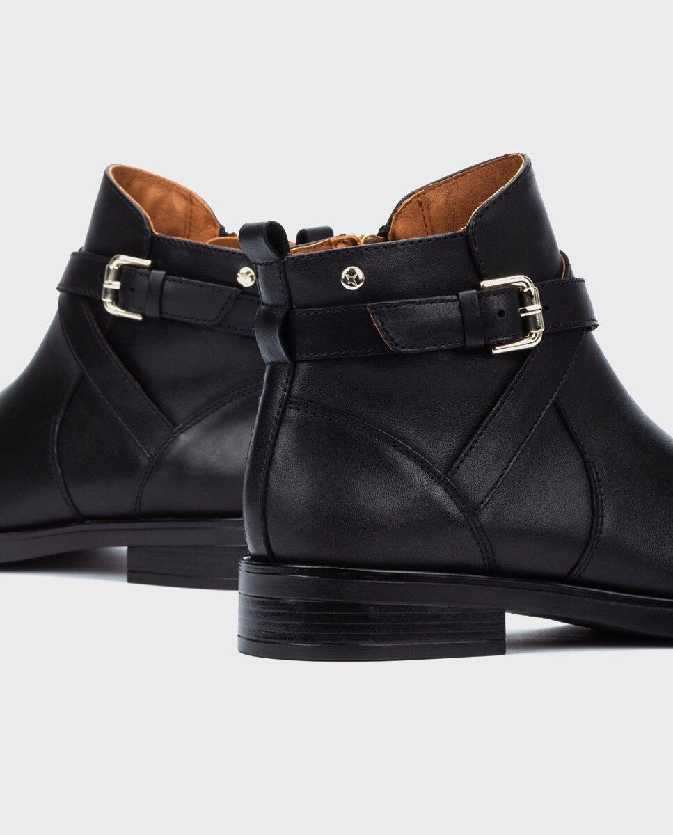Imagen 4 de Botines de mujer de piel con cremallera - Pikolinos - Negro Negro