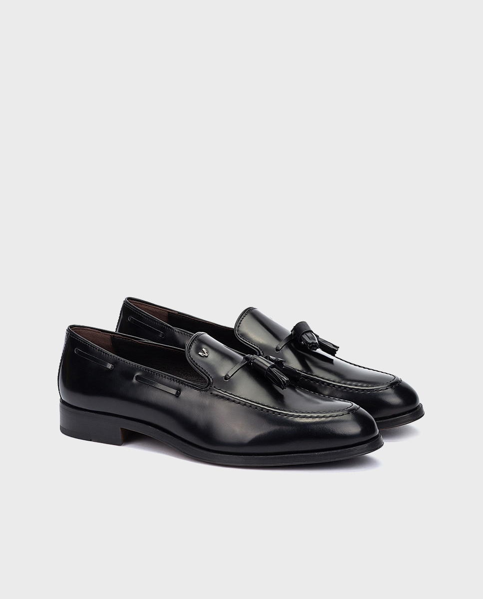 Mocasines de hombre de piel con borlas - Martinelli - Negro Negro-3