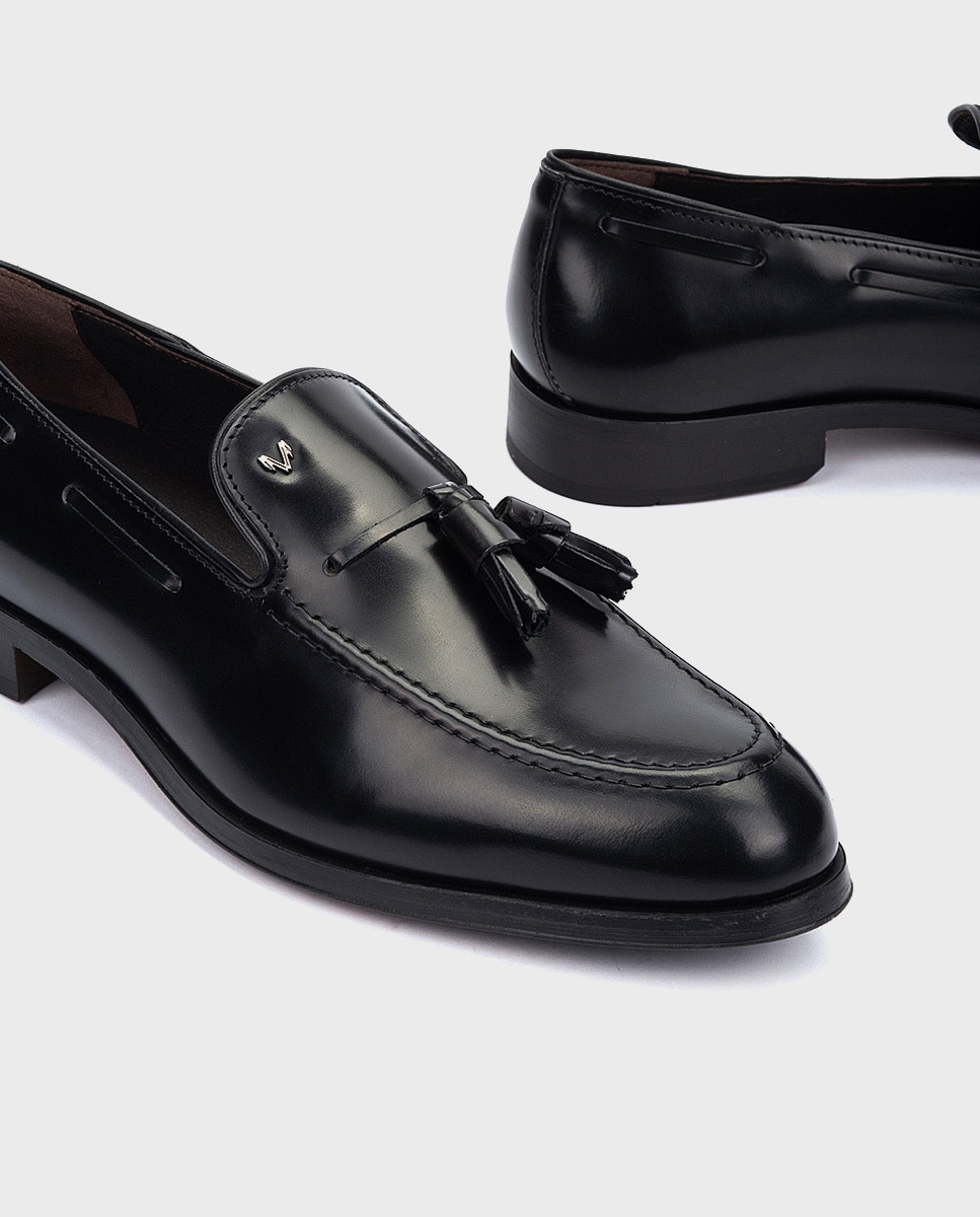 Mocasines de hombre de piel con borlas - Martinelli - Negro Negro-4