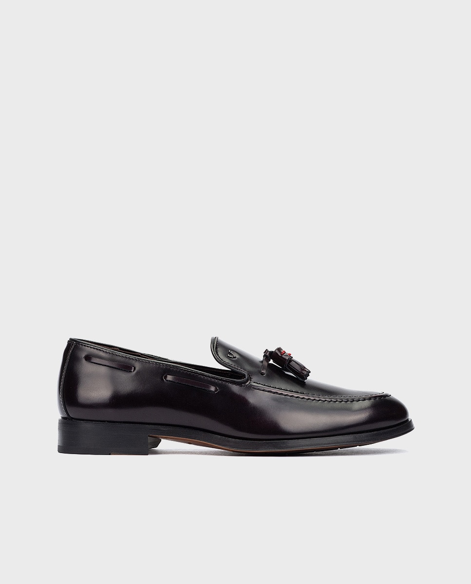 Mocasines de hombre de piel con borlas - Martinelli - Burdeos Burdeos-1