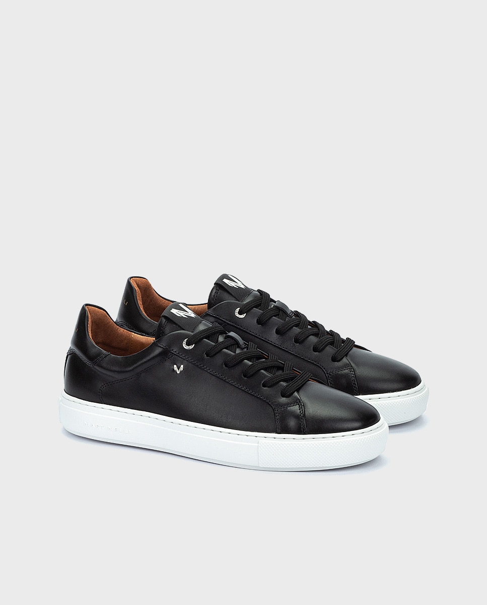 Zapatillas de piel de hombre de piel - Martinelli - Negro Negro-3