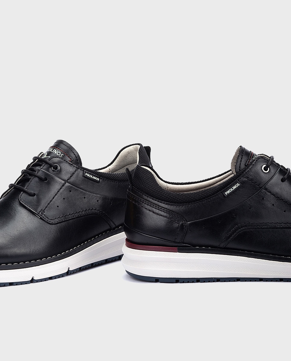 Zapatos de cordones y bluchers de hombre de piel - Pikolinos - Negro Negro-4