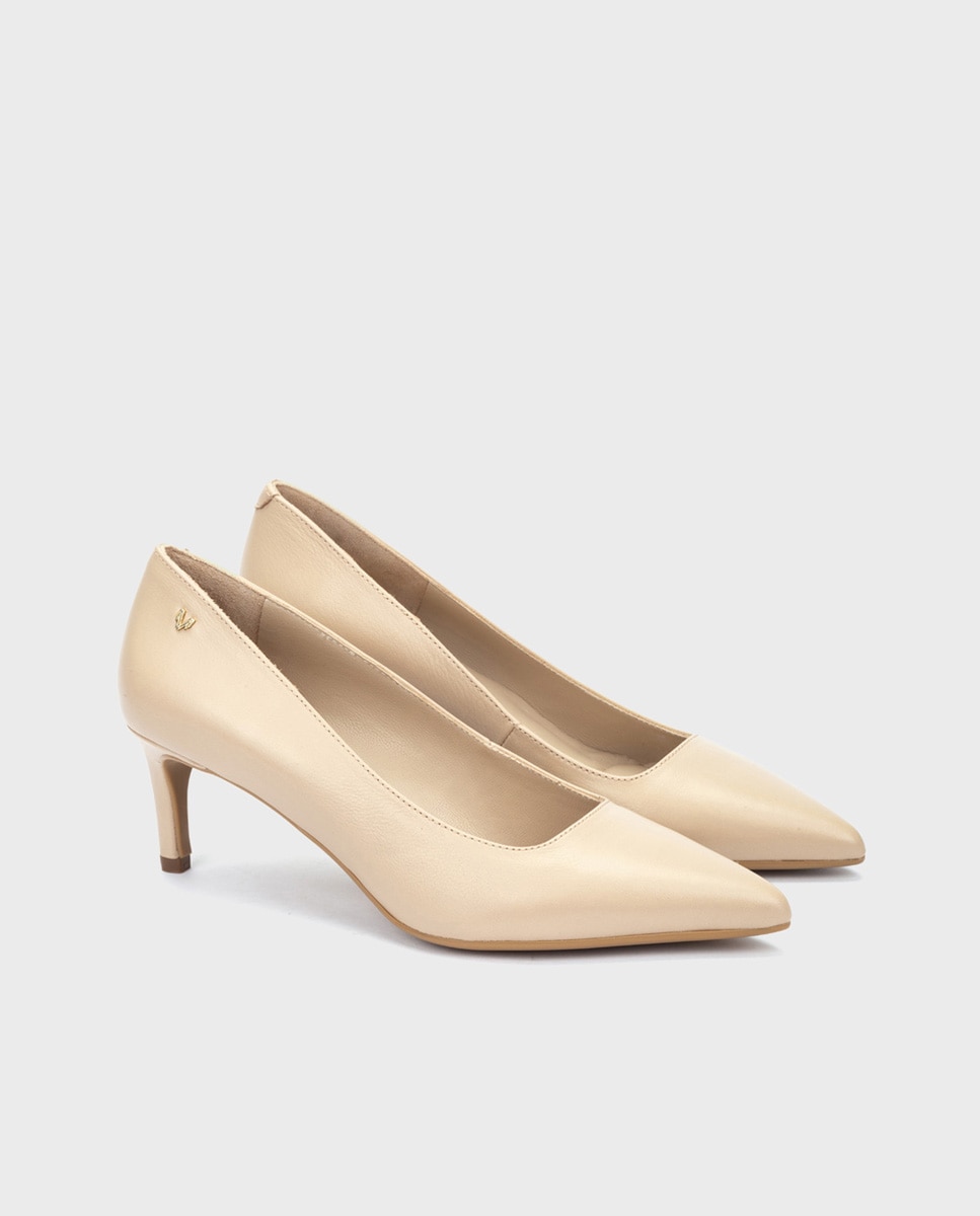 Zapatos de tacón de mujer de piel con tacón de aguja en color - Martinelli - Natural Natural-3