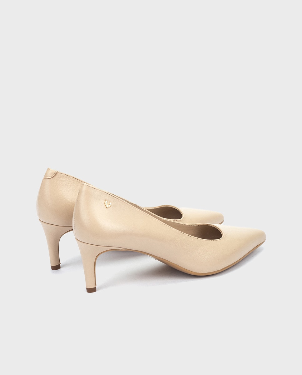 Zapatos de tacón de mujer de piel con tacón de aguja en color - Martinelli - Natural Natural-2