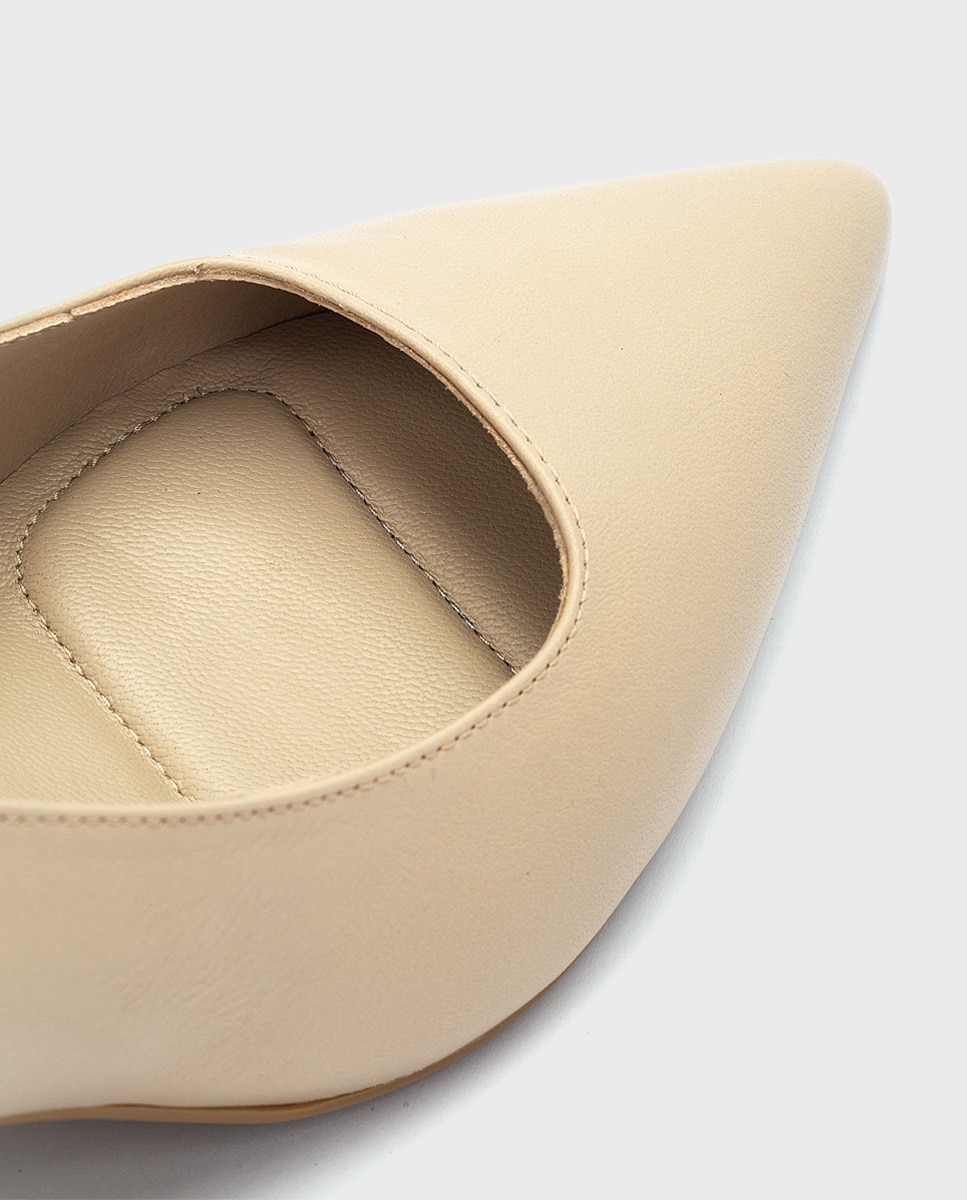 Zapatos de tacón de mujer de piel con tacón de aguja en color - Martinelli - Natural Natural-4