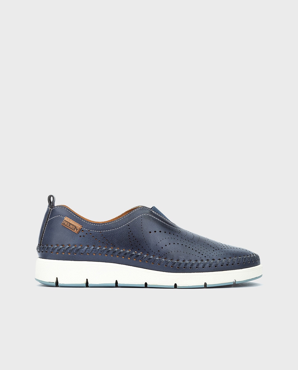 Pikolinos - Mocasines de mujer de piel con elástico central.