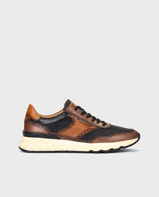 Imagen 0 de Deportivas de hombre de piel con plantilla Memory Foam y suela extraligera