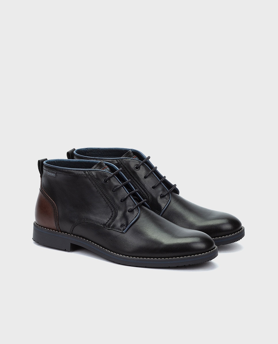 Imagen 3 de Botas de hombre de piel con cordones - Pikolinos - Negro Negro