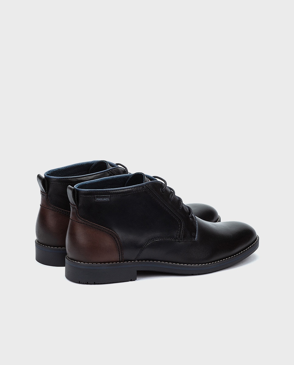 Imagen 2 de Botas de hombre de piel con cordones - Pikolinos - Negro Negro