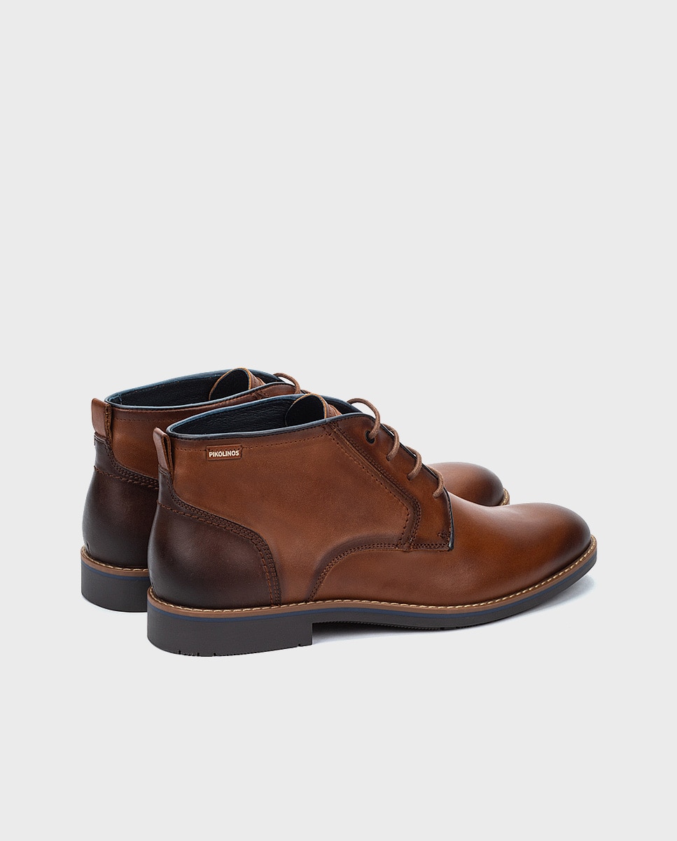Imagen 2 de Botas de hombre de piel con cordones - Pikolinos - Marrón Marrón
