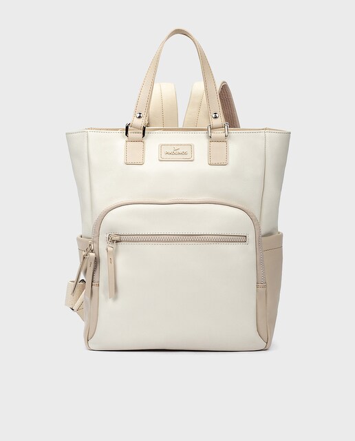 Imagen 0 de Mochila de mujer de piel con cierre de cremallera e imán