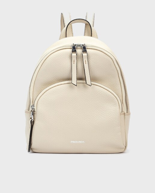 Imagen 0 de Mochila de mujer de piel con cierre de cremallera