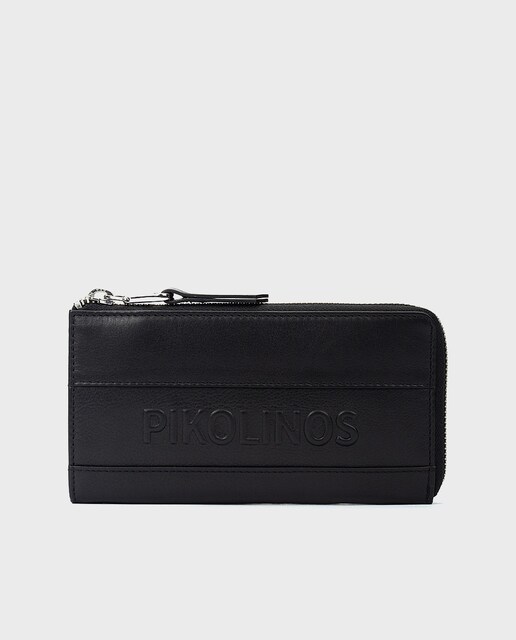 Imagen 0 de Cartera de mujer de piel con cierre de cremallera