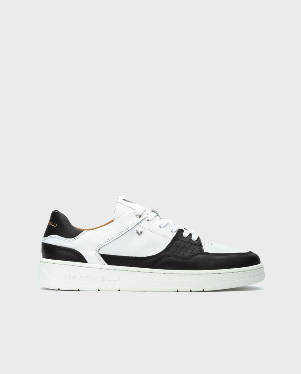 Imagen 0 de Zapatillas de hombre de piel con cordones en color blanco Blanco