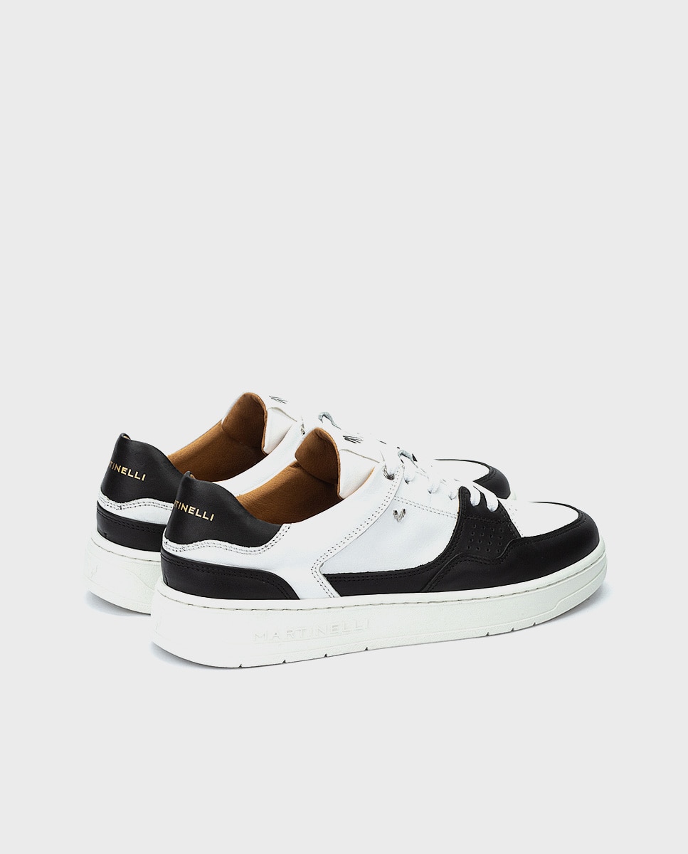 Zapatillas de hombre de piel con cordones en color - Martinelli - Blanco Blanco-2