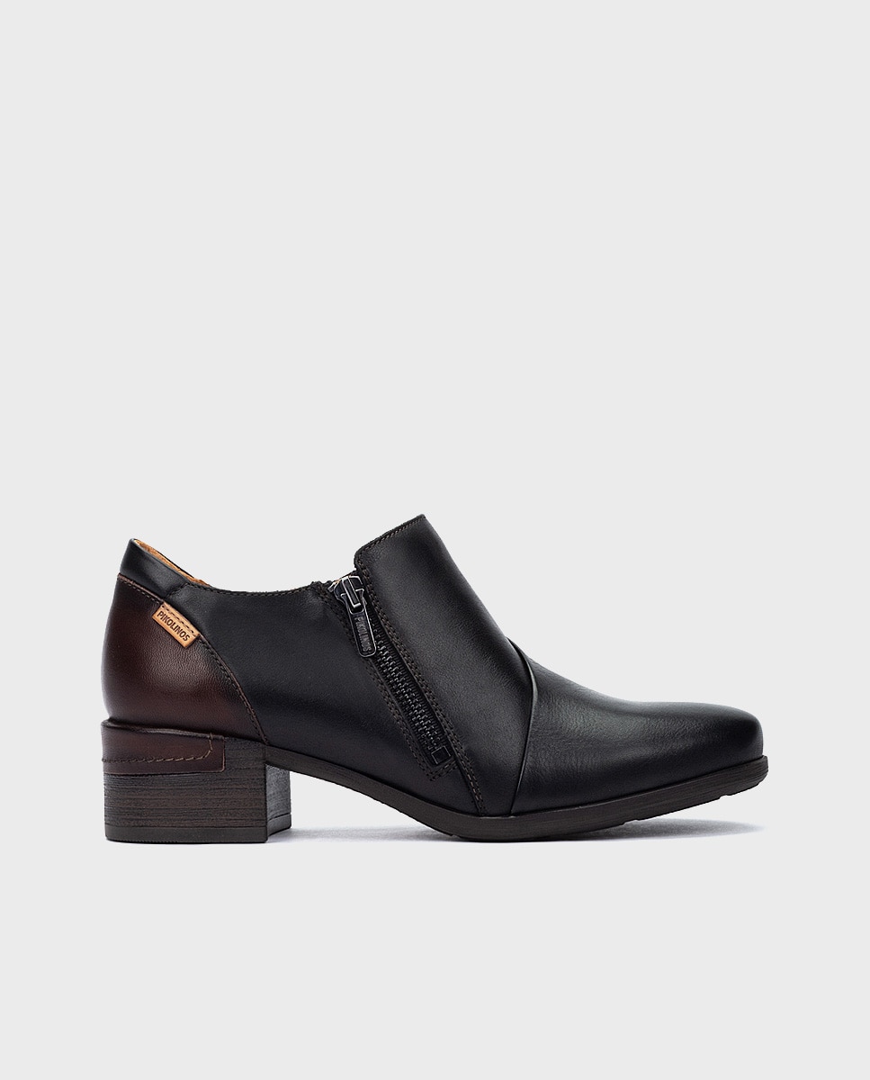 Imagen 1 de Zapatos de tacón de mujer de piel con cremallera Negro