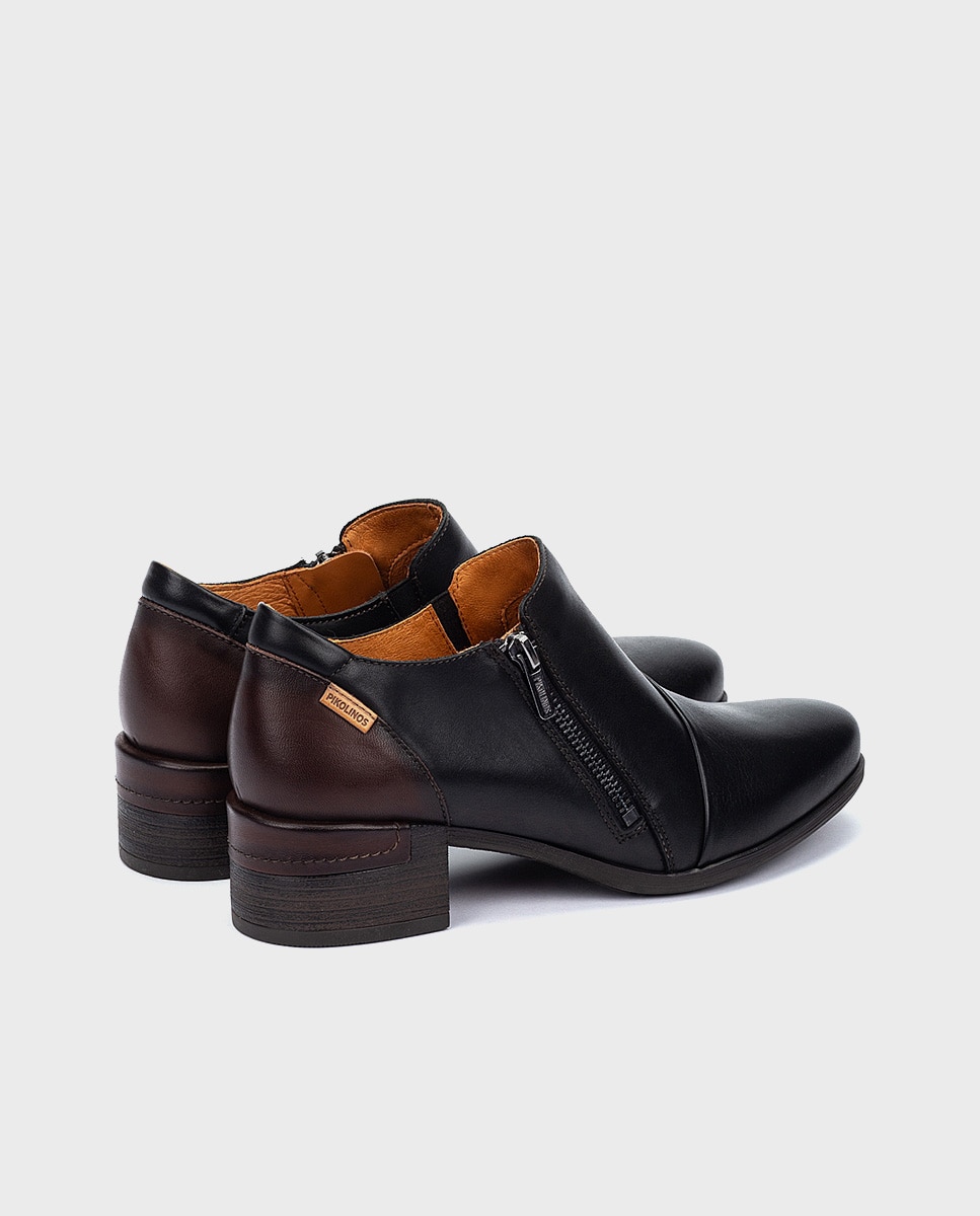 Imagen 2 de Zapatos de tacón de mujer de piel con cremallera - Pikolinos - Negro Negro
