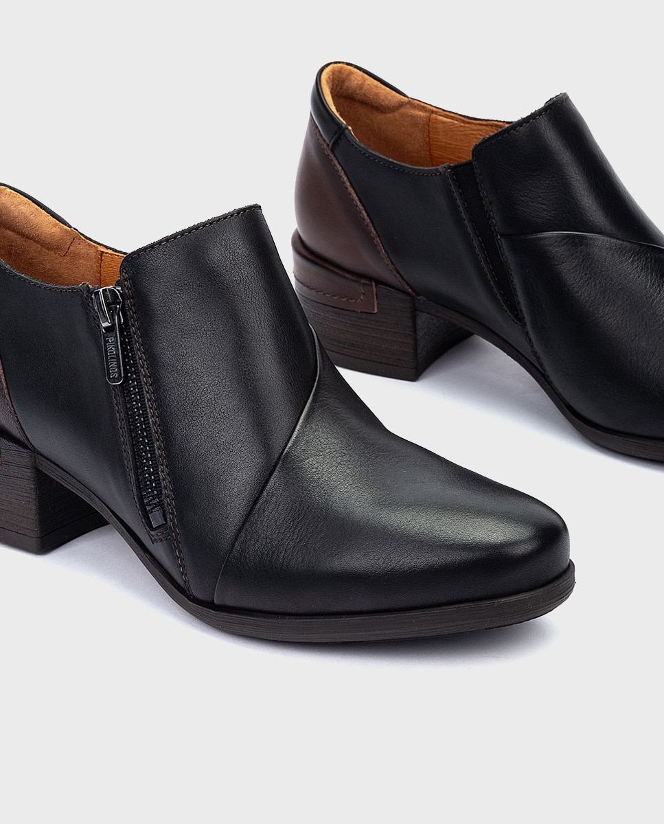 Imagen 4 de Zapatos de tacón de mujer de piel con cremallera - Pikolinos - Negro Negro
