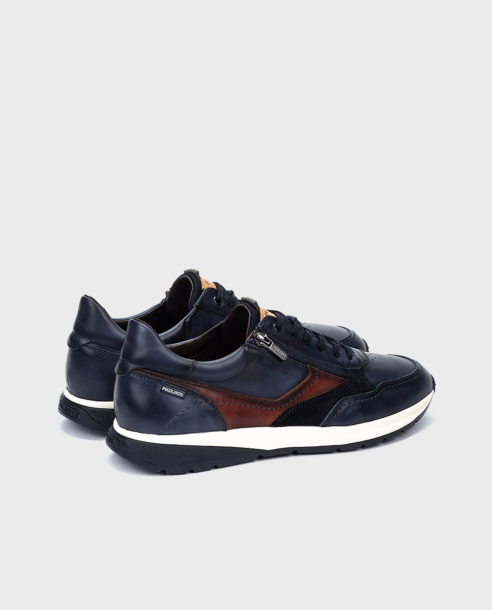 Pikolinos - Zapatillas de hombre de piel con plantilla memory foam y suela extraligera.