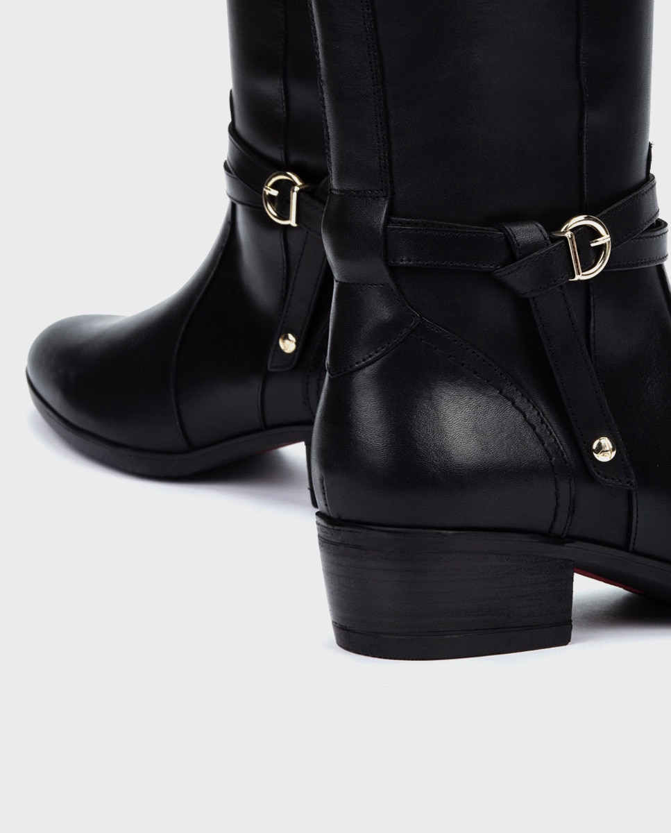 Imagen 4 de Botas de mujer de piel con cremallera - Pikolinos - Negro Negro