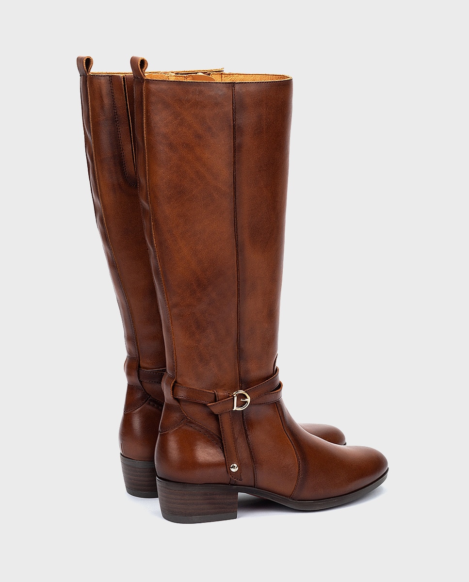 Imagen 3 de Botas de mujer de piel con cremallera - Pikolinos - Marrón Marrón