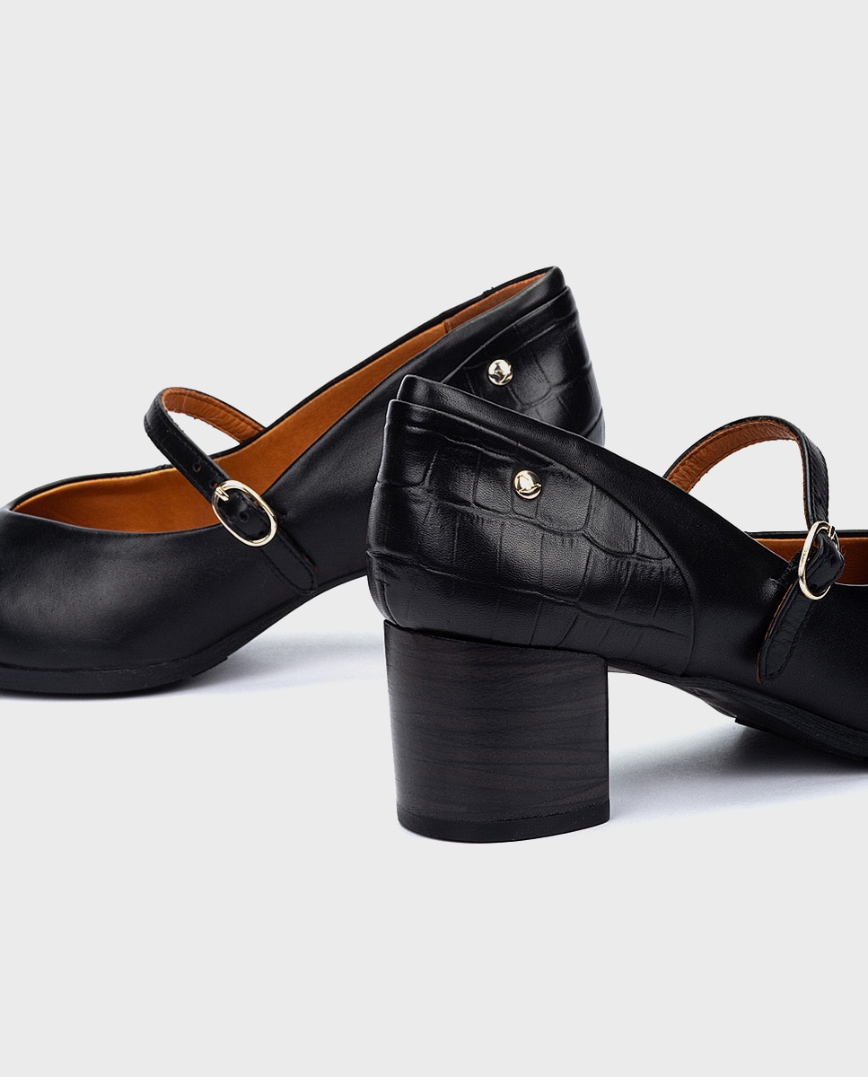 Imagen 4 de Zapatos de tacón de mujer de piel con cierre de hebilla - Pikolinos - Negro Negro