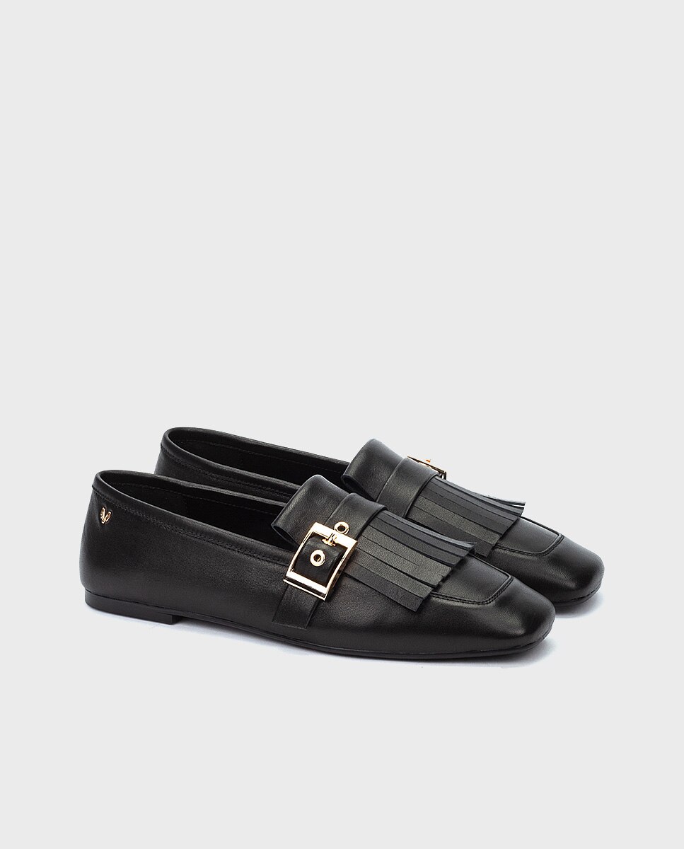 Bailarinas de mujer de piel con plantilla acolchada - Martinelli - Negro Negro-3