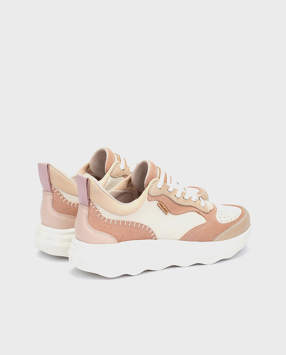 Zapatillas de mujer de piel con suela extraligera en color - Pikolinos - Blanco Blanco-2