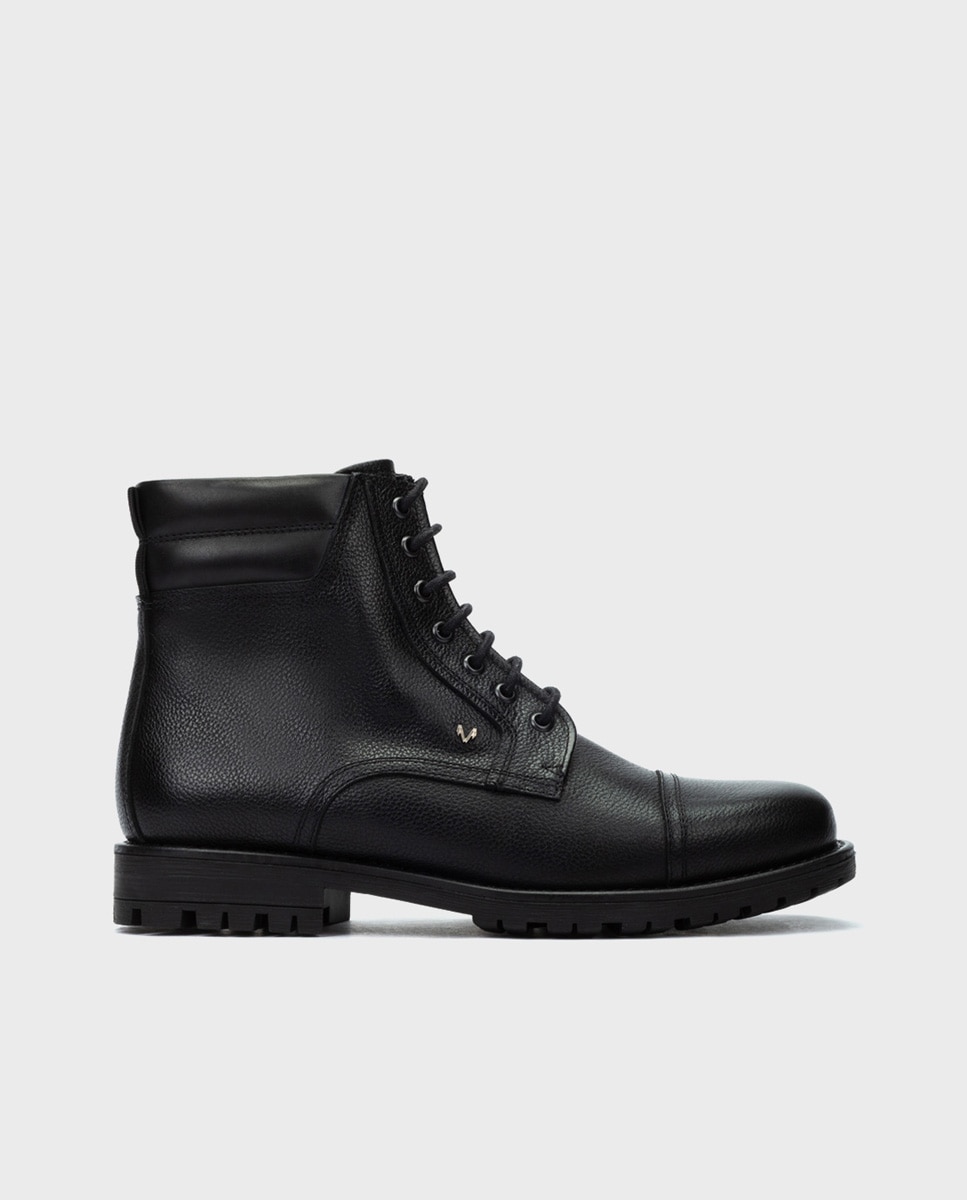 Botas y Botines de hombre de piel con cordones y cremallera - Martinelli - Negro Negro-1