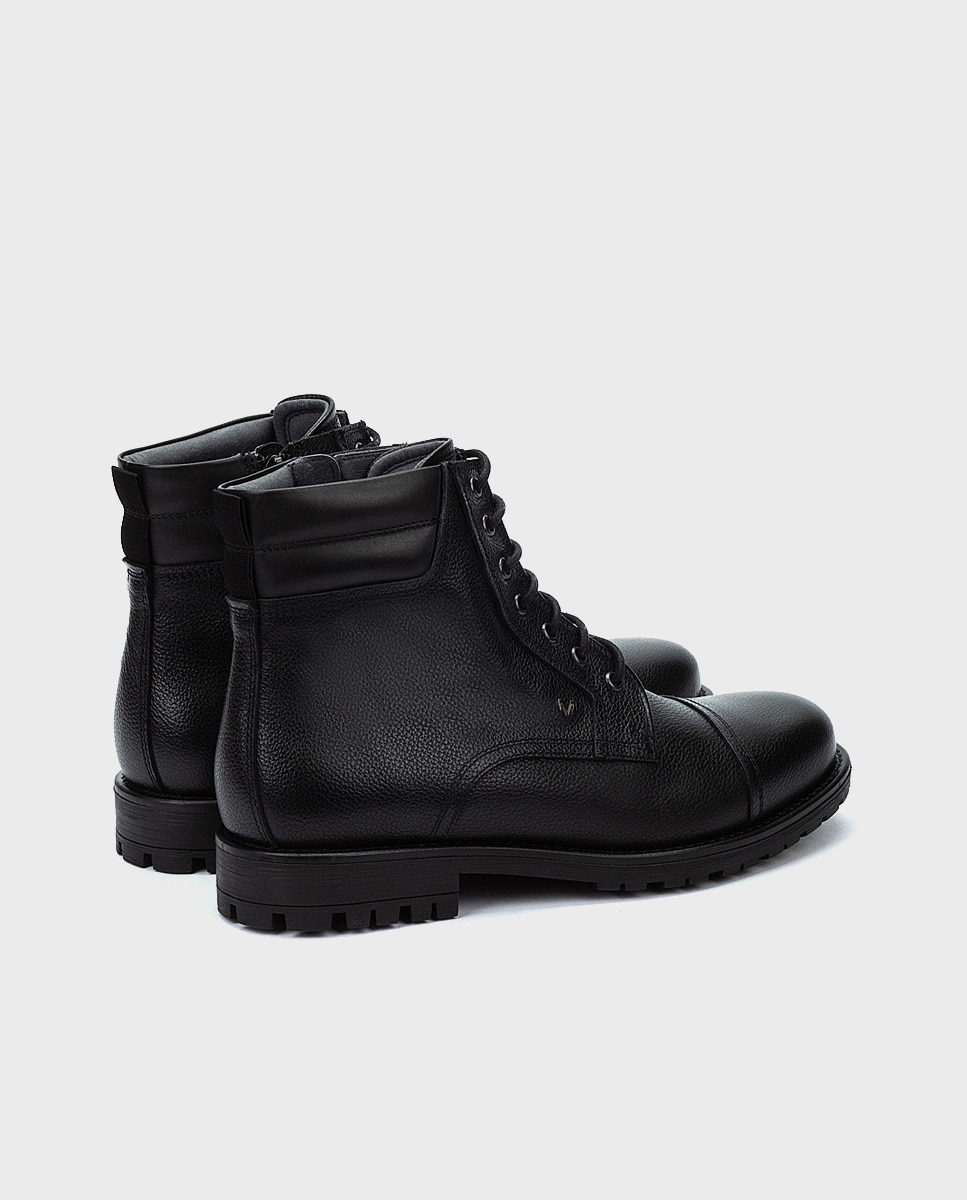 Botas y Botines de hombre de piel con cordones y cremallera - Martinelli - Negro Negro-2