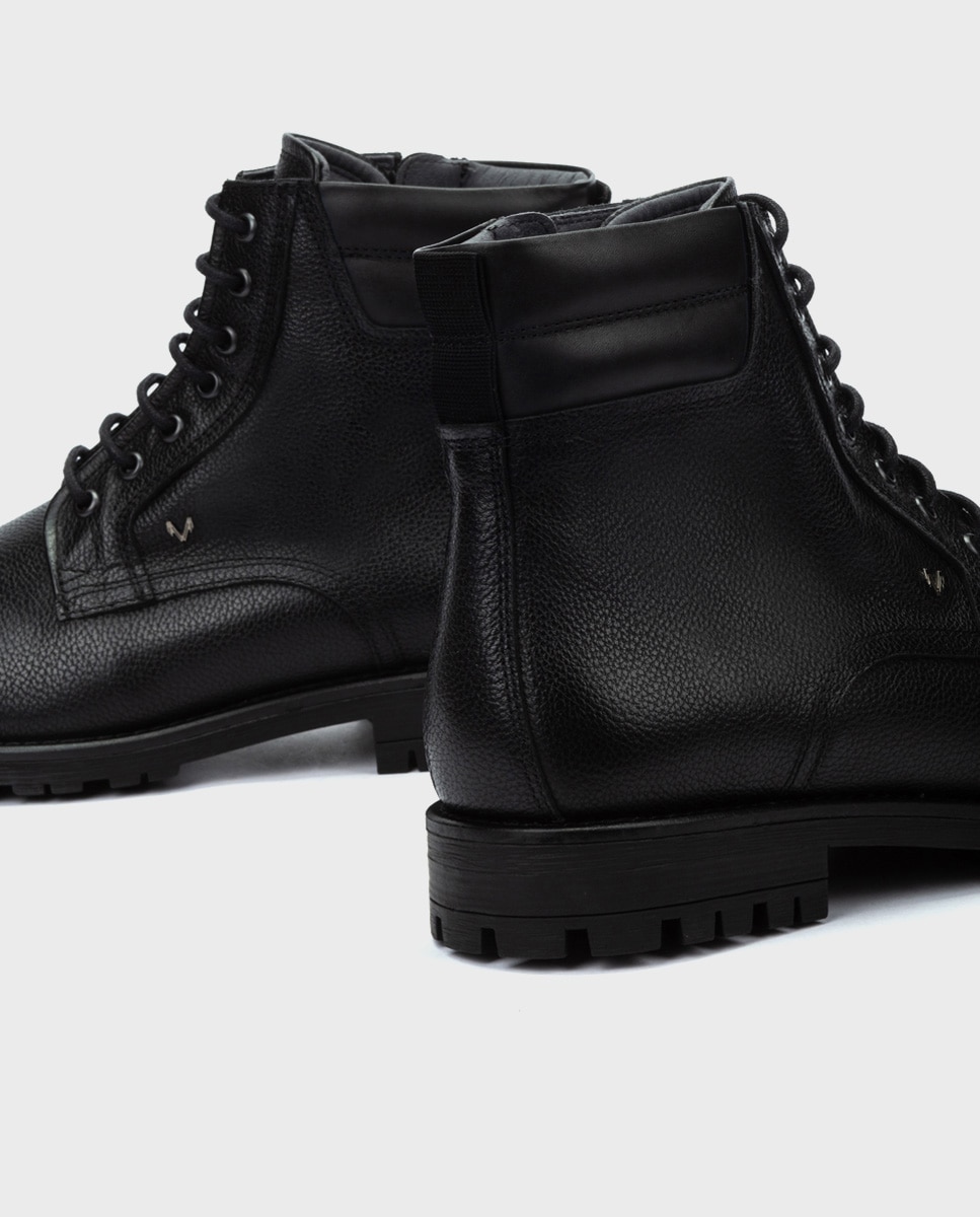 Botas y Botines de hombre de piel con cordones y cremallera - Martinelli - Negro Negro-4