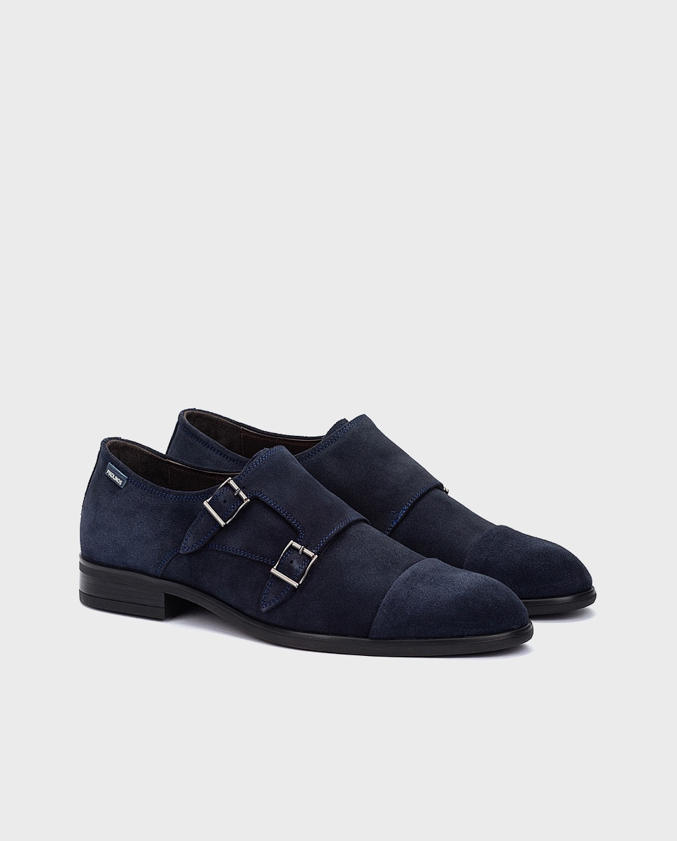 Imagen 3 de Zapatos con hebillas de hombre de piel con plantilla extraíble - Pikolinos - Azul Azul