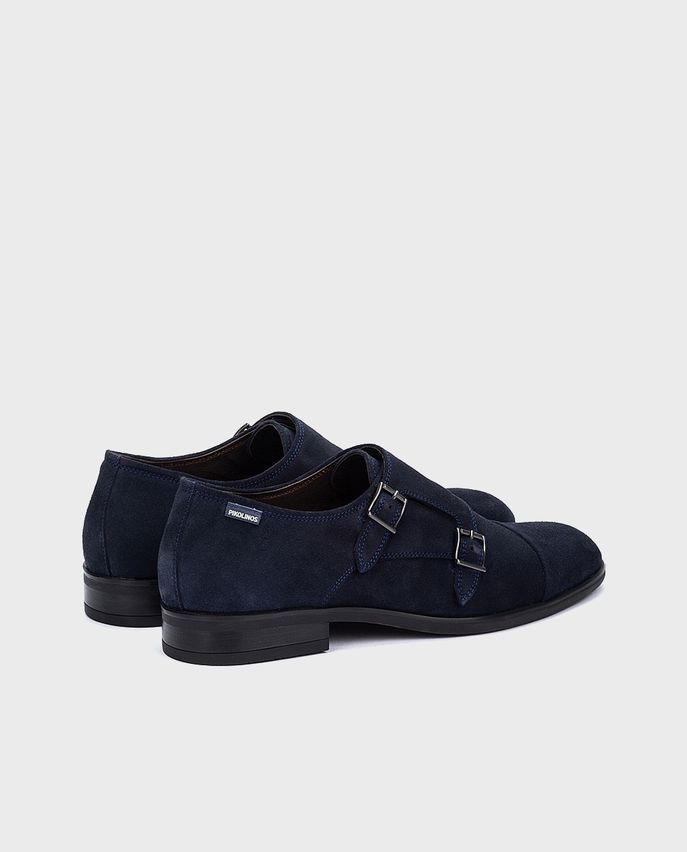 Imagen 2 de Zapatos con hebillas de hombre de piel con plantilla extraíble - Pikolinos - Azul Azul