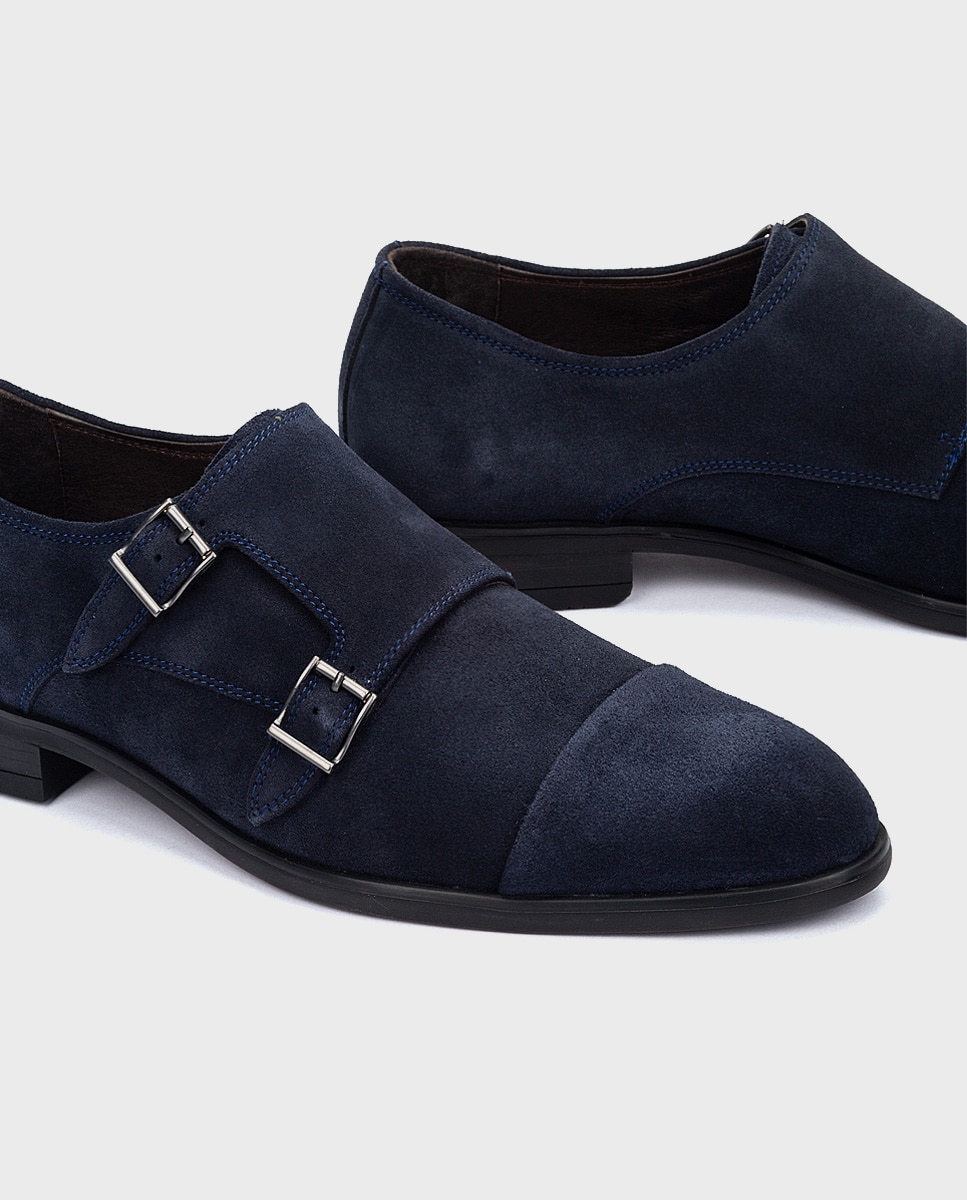 Imagen 4 de Zapatos con hebillas de hombre de piel con plantilla extraíble - Pikolinos - Azul Azul